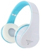 White Nd Blue Foldable Surround Sound Noise Canceling Wireless Stereo Bluetooth Headset With Mic