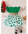 SHEIN Baby Floral Print Ruffle Trim Belted Dress