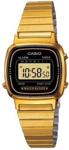 Casio Women's Yellow Dial Stainless Steel Band Watch - LA670WGA-1D