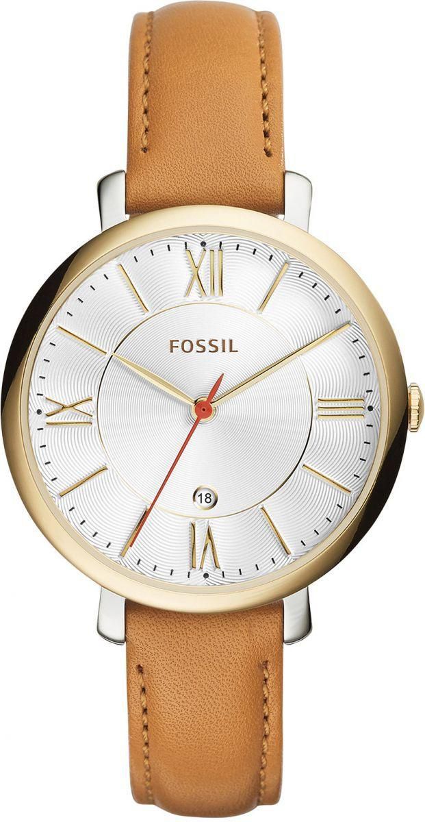 Fossil Jacqueline Women's White Dial Leather Band Watch - ES3737