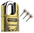 Mindy Original Padlock With 3 Keys Hard to copy with high precision,it is one of the best advantage for burglar-proof locks.Padlock suggested for school, gym lockers, cases, chains