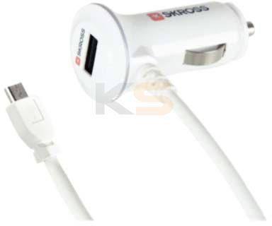 SKROSS Midget PLUS Micro USB Car Charger - White