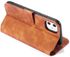 DG.MING Retro Oil Side Horizontal Flip Case With Holder & Card Slots & Wallet For IPhone 11(Brown)