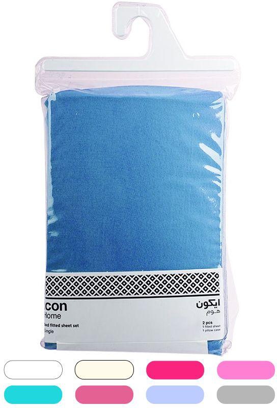 Icon Fitted Single Bed Sheet - 144 TC