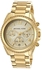 Michael Kors Blair For Women Gold Dial Stainless Steel Band Watch - MK5166