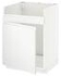 METOD خزانة قاعدة لحوض مفرد HAVSEN, أبيض/Lerhyttan صباغ أسود, ‎60x60 سم‏ - IKEA