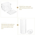 Lurrose 2pcs Cotton Swab Storage Box Round Makeup Cotton Pad Holder Clear Makeup Organizer For Vanity Tables Bathroom Counters