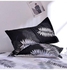 3-Piece Bedding Set Combination Black/White Quilt Cover 150x200 cm, Bed Sheet 160x220 cm, Pillow Cover 48x75cm