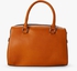 Tan Faux Leather Satchel Bag