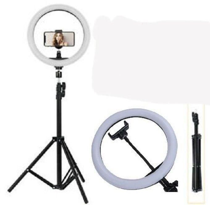 Light Ring - 26 Cm With Stand For Selfie And Photography Purposes - 210 Cm For Camera & Phone