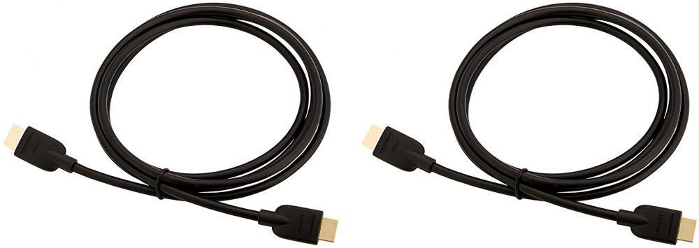 AmazonBasics High-Speed HDMI 2.0 Cable - 6 Feet (2-Pack)