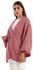 eezeey Slip On Wide Sleeves Kimono - Red & White