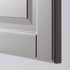 METOD خزانة عالية لفرن مع بابين/أرفف, أبيض/Bodbyn رمادي, ‎60x60x200 سم‏ - IKEA