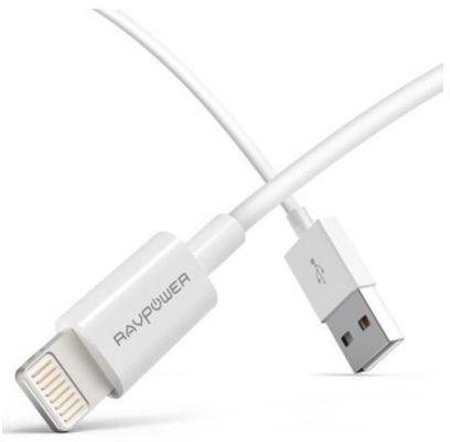 RAVPower Apple Certified Lightning to USB Charging Cable - 90CM - White
