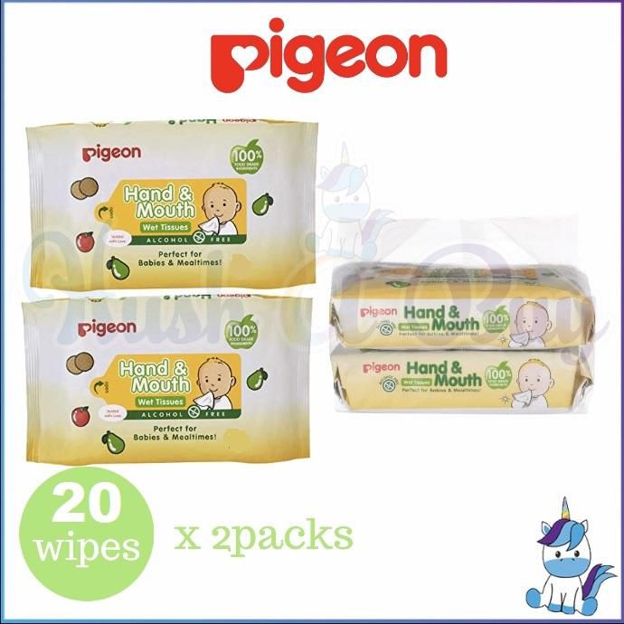 Pigeon Hand & Mouth Wipes 2packs x 60pcs
