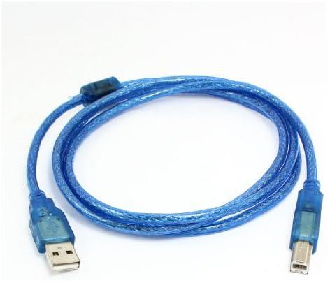 كيبل موصل USB 2.0 نوع ايه ذكر الى نوع بي ذكر بطول 1.5 متر ازرق للطابعة من كيو تي كيو جو ايتم (الموديل: 511 29b ffd bdd 317)