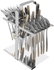 Get City Star Stainless Steel Cutlery Set With Stand, 30 Pieces - Silver Gold with best offers | Raneen.com