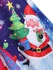Plus Size Christmas Printed 3D Galaxy Skew Neck Dress - 3x