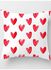 Heart Print Simple Pillow Cover Multicolour 45x45centimeter