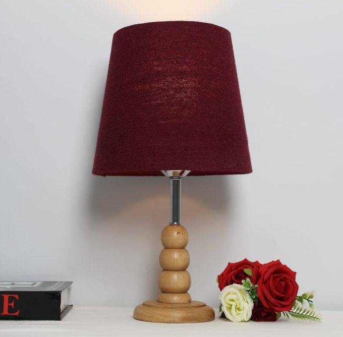 Wooden Lamp Engraving Wooden Color Shabwa Burgundy Color Height 45 Cm
