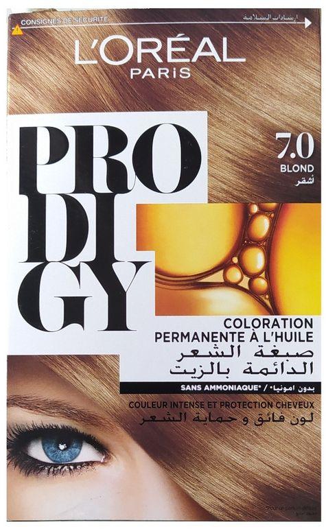 L'Oreal Paris Prodigy Permanent Oil Hair Color No Ammonia - 7.0 Blonde