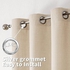 Natural Linen Curtains -Soft And Durable Fabric -For Living Rooms And Bedroom Steel Grommets -Two Pieces