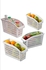 حاويات تخزين بلاستيكية بلون ابيض - مجموعة من 4 صناديق تخزين طعام منظمة للثلاجة وخزانة المطبخ