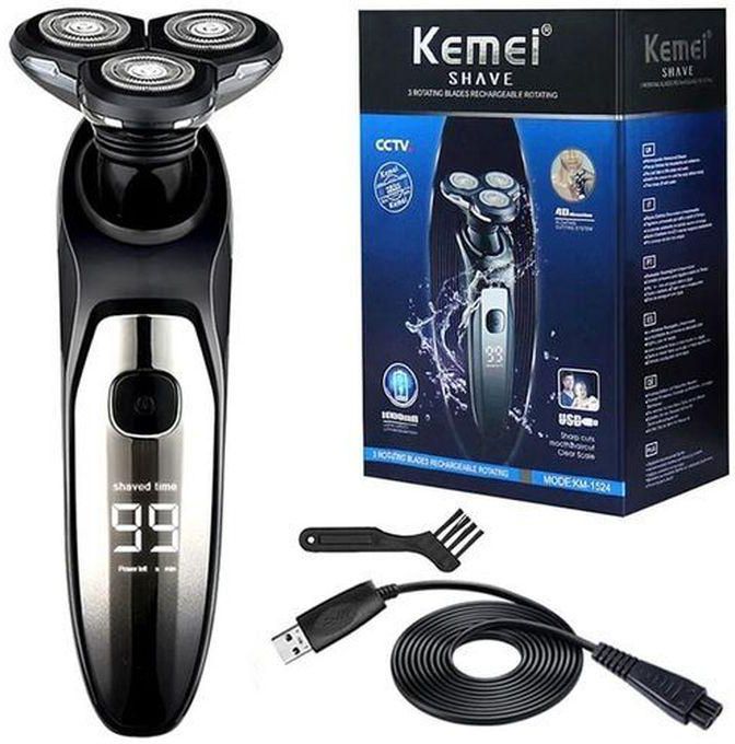 Kemei Hair Trimmer + Triple Floating Blade Shaver Rechargeable