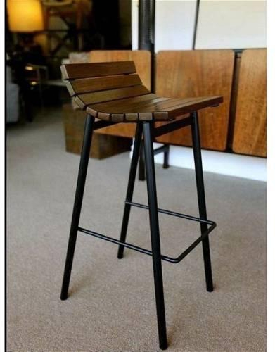 Bar Chair, 40 cm, Black / Wooden - BCH05