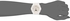 ساعة انالوج رقمية للنساء من بيبي جي بمينا ابيض وسوار من الراتنج BGA-260FL-7ADR