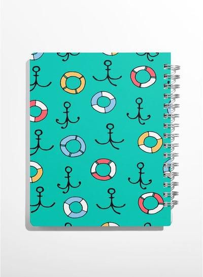Spiral Pocket Notebook Anchor & Lifevest for school, study, work, business 10x15cm taking with 50 sheets