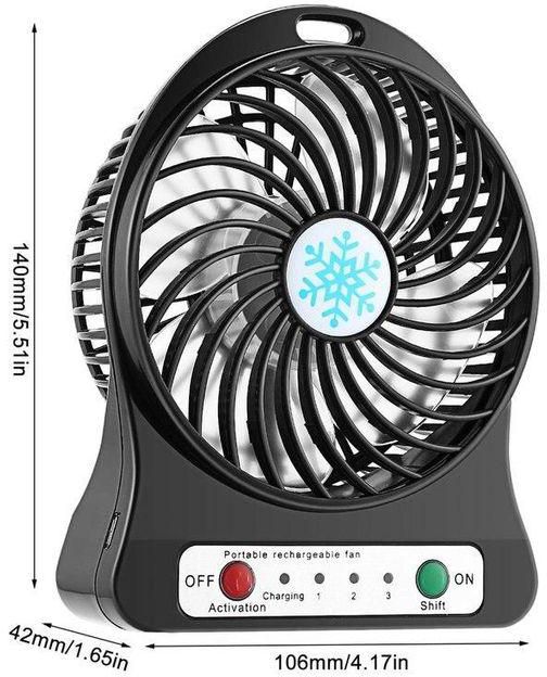 Mini Desk Usb Fan Portable Rechargeable LED Light Fan Air Cooler Third Wind Usb Fan Without Battery Cooling Fan