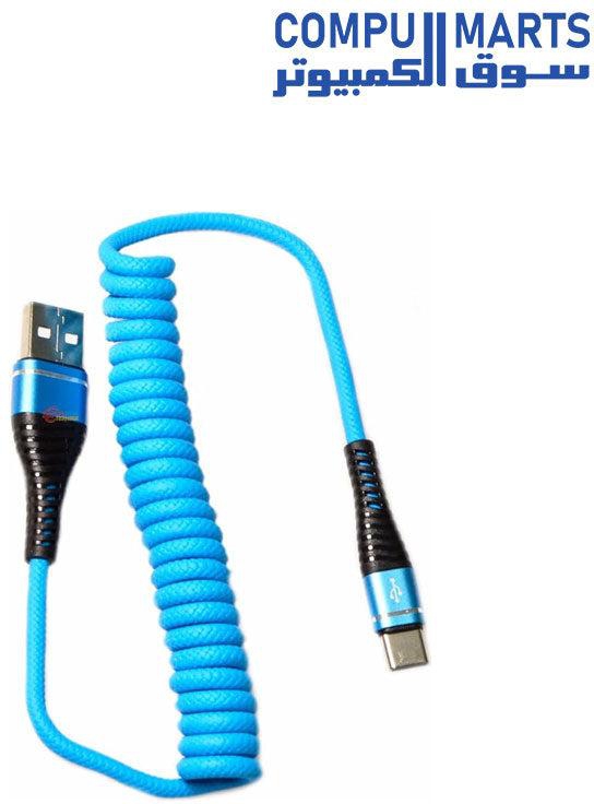 Havit h683 cable - usb-a to type-c 2a high quality stretching length,1