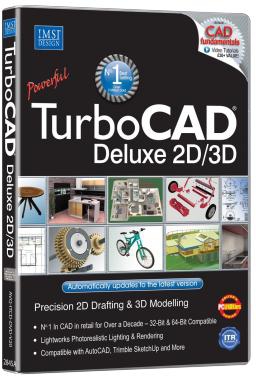 TurboCAD Deluxe 2D/3D Modeling CAD Software-V20
