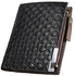 Universal Men Leather Zip Bifold Wallet Money Clip Card Holder Pocket Purse Case Clutch Black