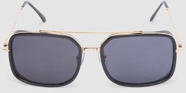 Women's Sunglass With Durable Frame Lens Color Grey Frame Color Gold