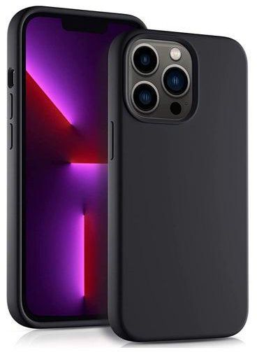 Soft Liquid Silicon Case Compatible with iPhone 13 Pro MAX Case Shock-Proof Protective Case Matte Finish Cover designed for iPhone 13 Pro Max 2021 Black