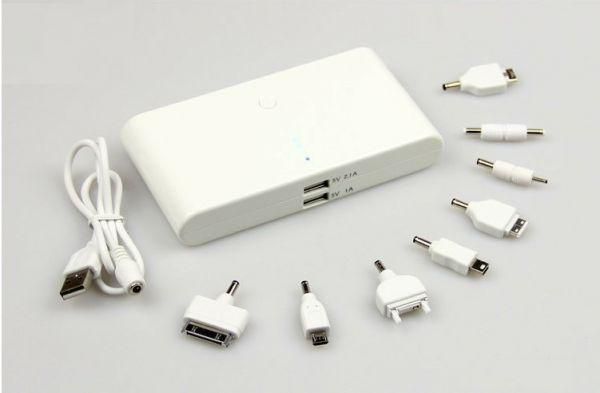 20000mAh Universal Power Bank External Battery Pack Charger For iPad iPhone Samsung White