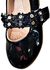 New Girl Flower Patent Shoes - Black