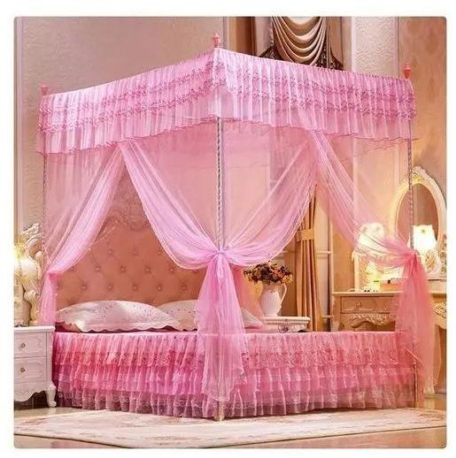 Generic Mosquito Net With Metallic Stand- Pink- 4*6, 5*6, 6*6