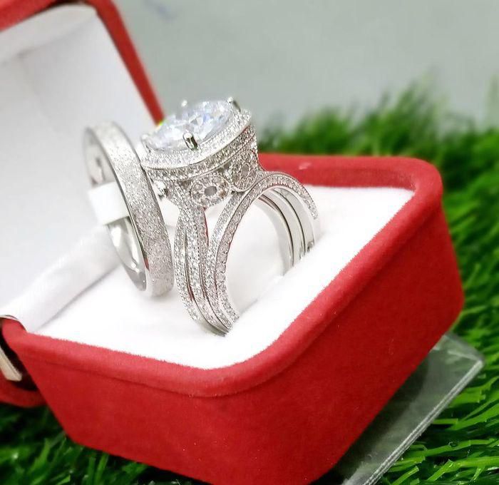 Geometry Couples Fashion Wedding Rings Set