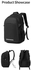 Casual Laptop Travel Bag, Waterproof Backpack with USB Charging Port for Men and Women RAL2300-Black