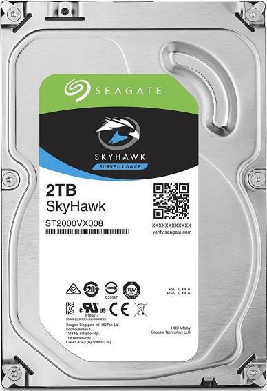 Seagate 2TB SkyHawk Surveillance Hard Drive - SATA 6Gb/s 64MB Cache 3.5-Inch Internal Drive | ST2000VX008