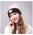 Unisex Outdoor Cycling Hiking LED Light Knitted Hat Winter Elastic Beanie Cap Coffee 20*10*20cm