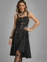 Plus Size Gothic Buckled Lace Up High Low Midi Dress - 1x | Us 14-16