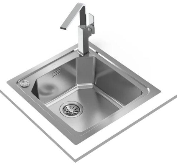 TEKA |Brooklyn 50 M-XP 1B| Top/Flush stainless steel sink with one bowl