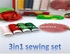 1 Set 3IN1 Sewing Kit with Cotton Thread/Needle/Needle Threader (Multi Colors)