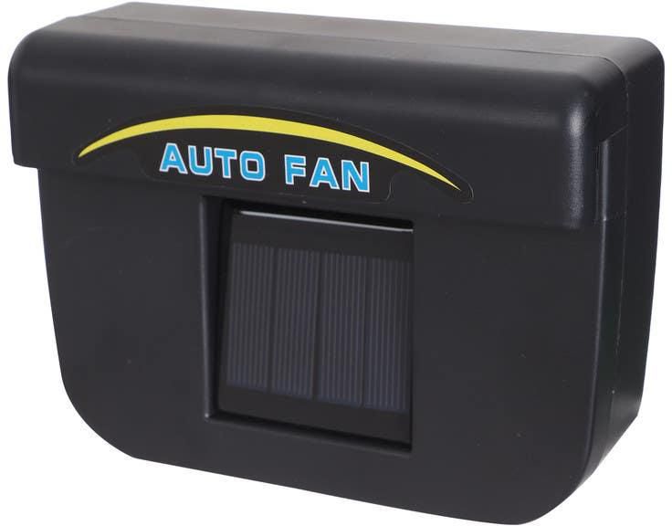 Get Plastic Solar Powered Car Window Windshield Auto Air Vent Cooling Fan For Cars, 15×10 cm - Black with best offers | Raneen.com