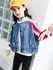Girls Girl's Fashion Jacket Color Block Patchwork Personalized Outerwear