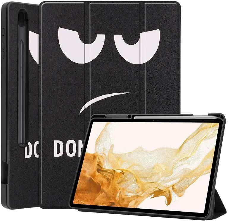 Tablet Case for Samsung Galaxy Tab S8+ Plus 12.4'' SM-X800/SM-X806 Tri-Fold Slim Cover Folio PU Leather Protective Standing Cover